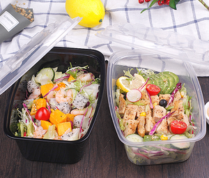 Envasado de alimentos Uso Bento PP Plástico desechable Microondas <span class=keywords><strong>Rectangular</strong></span> Alimentos Fiambreras Contenedor en 500ml 650ML 750 - Product Image 4