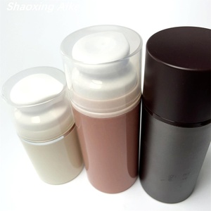 Tùy chỉnh chất lượng cao PP nhựa mỹ phẩm chai 15ml 30ml 50ml đen không có không khí bơm trắng & hồng bơm lại chai 100ml Công suất - Product Image 2