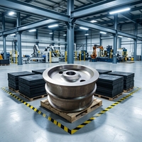 Roue motrice forgée vierge pour engins de construction, roue de translation à couple élevé pour chariot élévateur et chargeuse