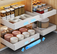 Étagères de rangement extensibles et coulissantes pour armoire de cuisine, organisateur multifonctionnel moderne en acier inoxydable pour couverts