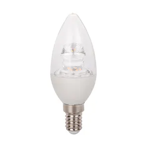 Жилой smd источник света, чистый свет, лампа лотоса 7 Вт C37, прозрачная E27 E14 Светодиодная лампа-свеча, светодиодная-прозрачная