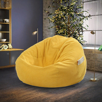 Fauteuil pouf pliable et inclinable de style moderne, de haute qualité, épaissi, pour petit salon/dortoir, intérieur en tissu, forme goutte d'eau