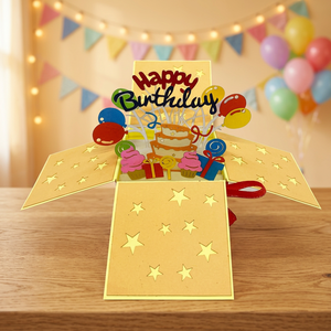 Boîte cadeau tendance pour anniversaire, carte pop-up 3D faite à la main, découpe artisanale, design personnalisé Vietnam, ange en papier, meilleur choix de cadeaux - Product Image 3