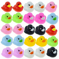 Canards de bain flottants en PVC avec logo personnalisé, imprimés d'animaux, mini canards en caoutchouc couineurs en vrac, 5 cm, unisexe, pour bébés de 0 à 14 ans