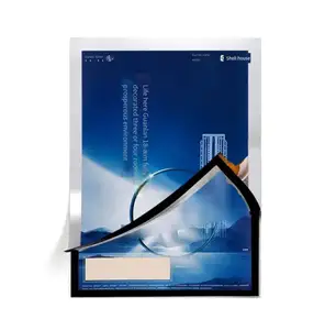 Sıcak satış ultra-ince LED lambalı poster manyetik çerçeve asansör koridor mağazaları A1 A2 A3 A4 B1 reklam afişi manyetik çerçeve