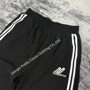 MP229 personalizado <span class=keywords><strong>de</strong></span> cintura alta 100% poliéster pantalones <span class=keywords><strong>de</strong></span> chándal bordados <span class=keywords><strong>de</strong></span> gran tamaño pierna abierta Jogger transpirable mujeres pantalones <span class=keywords><strong>de</strong></span> chándal - Product Image 3