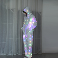 Bundy Cool New LED Glitter Bar Ensemble de vêtements coloré et émettant de la lumière pour les fêtes avec lumières et casquettes incluses