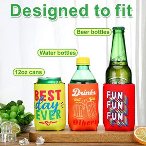 Manchons isothermes pour canettes 12oz en néoprène, personnalisables avec logo, coloris assortis, type Stubby Holder - Product Image 6
