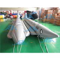 Bateau gonflable en forme de banane pour 10 passagers, gris, pour le surf