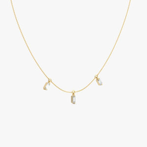 Collar con Colgante de Lujo Chapado en Rodio con Diamante Cultivado en Laboratorio con Corte Brillante Certificado por IGI en Oro Amarillo de 14K para Mujer, para Fiestas y Bodas, 5 g - Product Image 3