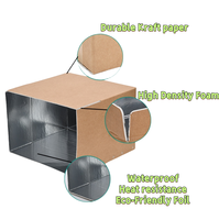 Boîtes isolées de carton de refroidisseur de nourriture pour transporter les propriétés congelées d'isolation thermique de chaîne du froid de viande