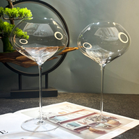 Nouvelles Verres à Vin Rouge en Cristal de Verre Bordeaux Ultra Fins en Forme de Cœur de Pêche, Grandes Verres à Vin Rouge, Gobelets Créatifs pour la Dégustation d'Arômes