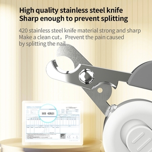 अनुकूलित पैकिंग रंग अत्यधिक काटने वाले पालतू नाखून कटर स्टेनलेस स्टील पालतू जानवर बिल्ली और कुत्ते के लिए हल्के नाखून क्लिपर्स - Product Image 3