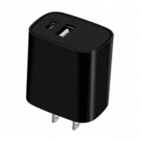 Chargeur rapide pour téléphone 30W avec PD 3.0 QC3.0, protections OTP anti-feu, ports Type-C et USB pour appareils mobiles intelligents - Design compact