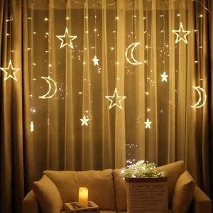 Ourwarm Mond und Stern Ramadan <span class=keywords><strong>Moubarak</strong></span> Eid Home Decorations Beleuchtung Ramadan Led Lights - Product Image 4
