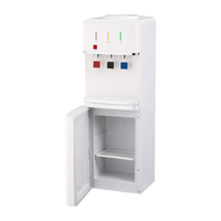 Distributeur d'eau chaude et froide électrique à chargement par le haut, sur pied, avec réfrigérateur intégré pour la maison, le bureau et les hôtels