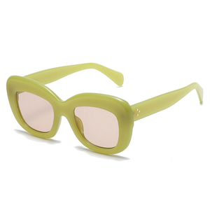 MOSI retro oversize CAT-eye gafas de sol de moda de mujer de alta gama de diseño cómodo gafas de sol UV400 hombres jalea color remaches su - Product Image 2