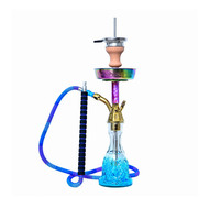 CHAUDE Khalil Mamoon Narguilé avec sac noir Taille moyenne Verre Egypte Shisha narguilé narguilé style égyptien Portable narguilé