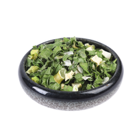 Yuanfu Rouleaux de Ciboulette Séchée et Déshydratée de Yunnan, Anneaux de Poireau, Oignon Vert Entier 8x8mm