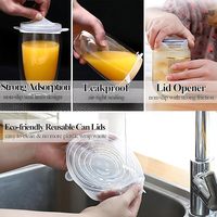 Couvre-boîtes extensibles en silicone pour aliments pour animaux de compagnie, canettes de soda/bière (réutilisables, sans BPA, lot de 10 pièces, 2,6" x 3,75", 4,3" x 2,4", pour bocaux Mason à large ouverture 1-3L)
