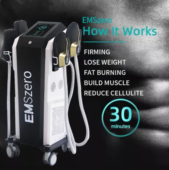 Y EMS alat pembakar lemak otot RF, peralatan latihan Fitness 4 pegangan Neo Ems pengurang berat badan