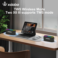 Nouvelle enceinte portable BTSpeaker de haute qualité 60W, étanche IPX7, enceinte de fête sans fil, équipement audio pour ordinateur X8III avec lumière Rgb