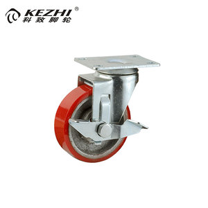 <span class=keywords><strong>3</strong></span> Zoll/4 Zoll/5 Zoll Hersteller Industrielle mittelschwere Lenk rollen PU auf Gusseisen - Product Image 2