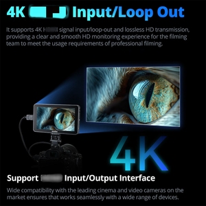 Moniteur de caméra Godox GM6S Pro 4K 5,5 pouces 10W ultra lumineux pour DSLR, écran tactile IPS FHD 1920x1080, vidéo 4K, moniteur de terrain 3D LUT - Product Image 4