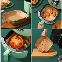 Custom Simple Square Parchment Air Fryer Oven Paperboard Household Air Fryer Paper for Cooking