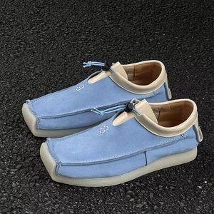 Nouveaux Mocassins Décontractés pour Hommes en Cuir Véritable avec Semelle Extérieure en PU, Chaussures Bateau Tendance Printemps-Automne - Product Image 4