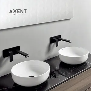 AXENT L001-1101-M1 Keramik Putih Kualitas Modern Wastafel Cuci Tangan Kecil