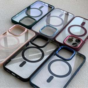 Coque de téléphone magnétique anti-rayures galvanisée antichoc pour <span class=keywords><strong>iPhone</strong></span> 15/14promax - Product Image 2