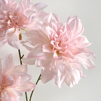 Bouquet de fleurs artificielles en soie Dahlia, arrangement floral factice pour la décoration de mariage et de la maison