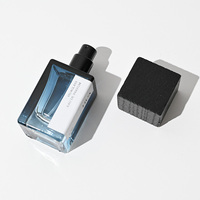 Flacon de parfum en verre carré de luxe vide, 30 ml, 50 ml, 100 ml, avec vaporisateur à sertir