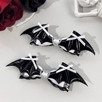 Barrettes à cheveux gothiques en forme d'ailes de chauve-souris, accessoires capillaires effrayants pour Halloween, personnalisables en usine