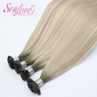Extensions de cheveux humains à pointe en K doublement étirées, ombrées, balayage, lisses, ondulées, bouclées, crépues, européennes, russes, à pointe en K