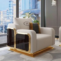 Modernes U-förmiges Ecksofa aus Echtleder mit Latexfüllung und Holzbeinen - Hochwertiges Luxus-Wohnzimmermöbel-Set