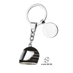 Porte-clés noir avec pièce de monnaie pour casque de moto - Product Image 3