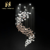 Nouveau produit de décoration intérieure hôtel Villa centre commercial escalier lampe de lustre LED personnalisée