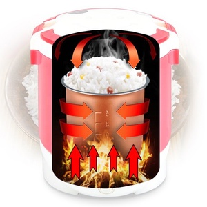 Mini cuiseur à riz électrique 1L multifonctionnel portable cuiseurs utilisés dans la maison 220V ou voiture 12V <span class=keywords><strong>camion</strong></span> 24V utilisé comme boîte à lunch - Product Image 4