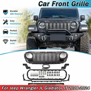 Grille avant de voiture pour Gladiator JT 2018-2024, garniture nid d'abeille 20e anniversaire, accessoires pour calandre - Product Image 1