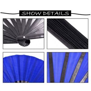 Blue Custom Kung Fu Large Folding <b>Hand</b> <b>Fan</b> for Festival Dance Gift Performance Decorations - Product Image 2