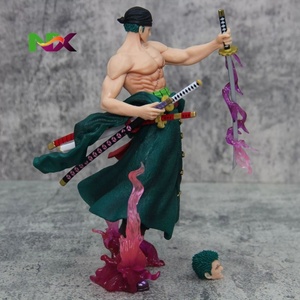 Statue Zoro à double tête, figurine d'anime One Piece, objet de collection, décoration de bureau, <span class=keywords><strong>accessoire</strong></span> informatique, vente en gros - Product Image 4