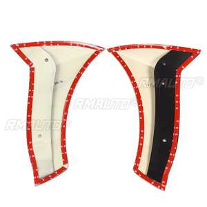 2 piezas de cubiertas embellecedoras para la ventilación lateral del guardabarros delantero del coche, para Mercedes-Benz Clase C W205 Sedán 2015 2016 2017 2018 2019, ABS - Product Image 6