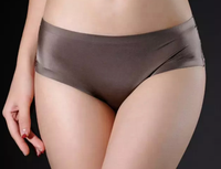 Vente en gros Shantou Dames String Satin Sexi Filles Matures Culottes Mémoires Sans Couture Sous-Vêtements Grande Taille Culottes pour Femmes avec Dentelle