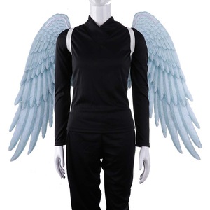 Vendita calda Halloween Angel Wings puntelli Masque Decoration Costume Mardi Gras Masquerade Super Unisex Black Devil White Angel Wings - Product Image 2