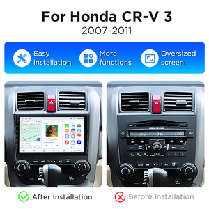 Autoradio Junsun sans fil Carplay Android Auto pour Honda CRV CR-V 3 2007-2011, lecteur DVD 2 DIN, système multimédia GPS Navi RDS - Product Image 2