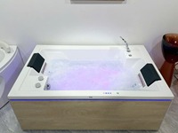 Icegalax Moderne Acrylique Jakuzzi Intérieur Baignoire De Massage Hydromassage Fibre De Verre Double Whirlpool Spa Baignoire