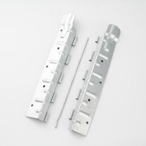 작은 미국 스타일 헛간 문 교수형 레일 액세서리 주름 접이식 도어 힌지 실버 아연 도금 강철 1.2mm 두께 - Product Image 6