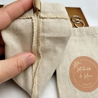 Pochette à cordon en coton naturel, lin et jute, anti-poussière, avec logo personnalisé, petit sac cadeau pour bijoux, bougies, savons, emballage de thé